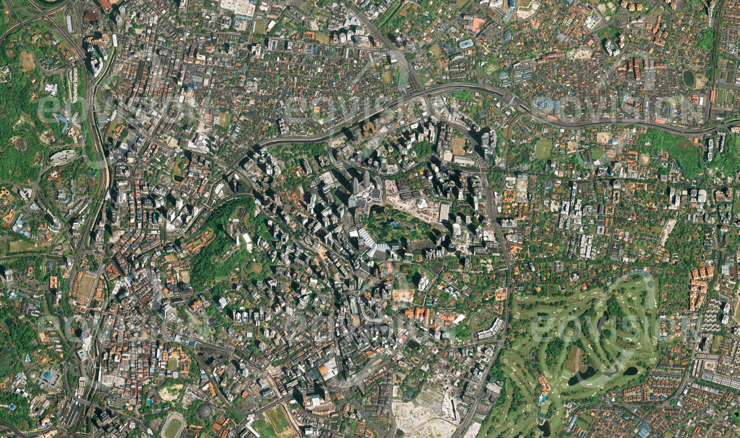 Das Satellitenbild 'KUALA LUMPUR, Malaysien' ist dem Bildband "Cities - Brennpunkte der Menschheit" entnommen. Zu diesem Bild gibt es keine Bildbeschreibung