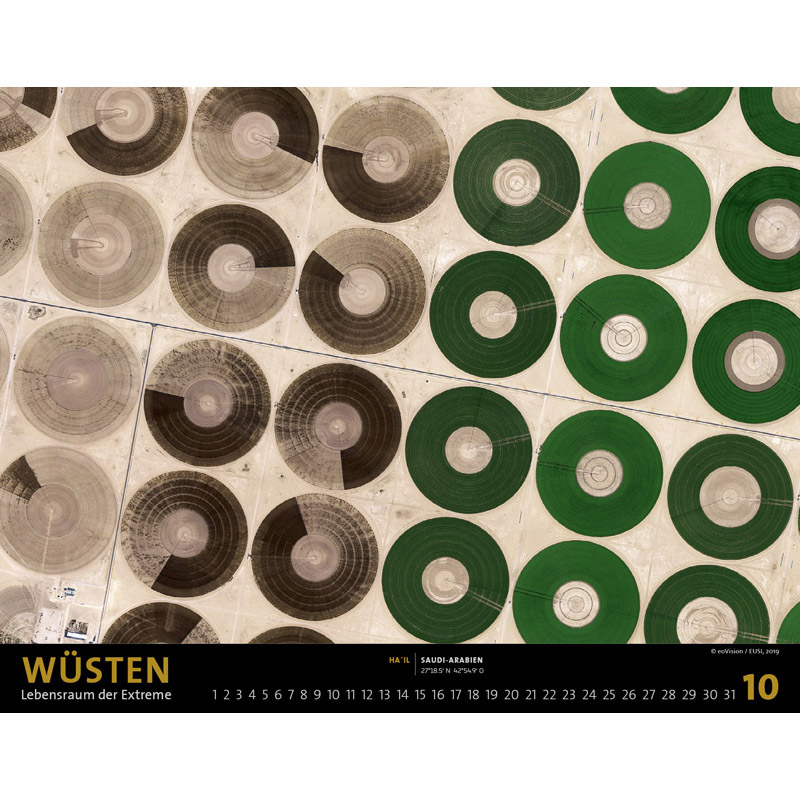 WÜSTEN – Immerwährender Wandkalender
